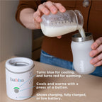 Babba Care portable bottle system showing app interface