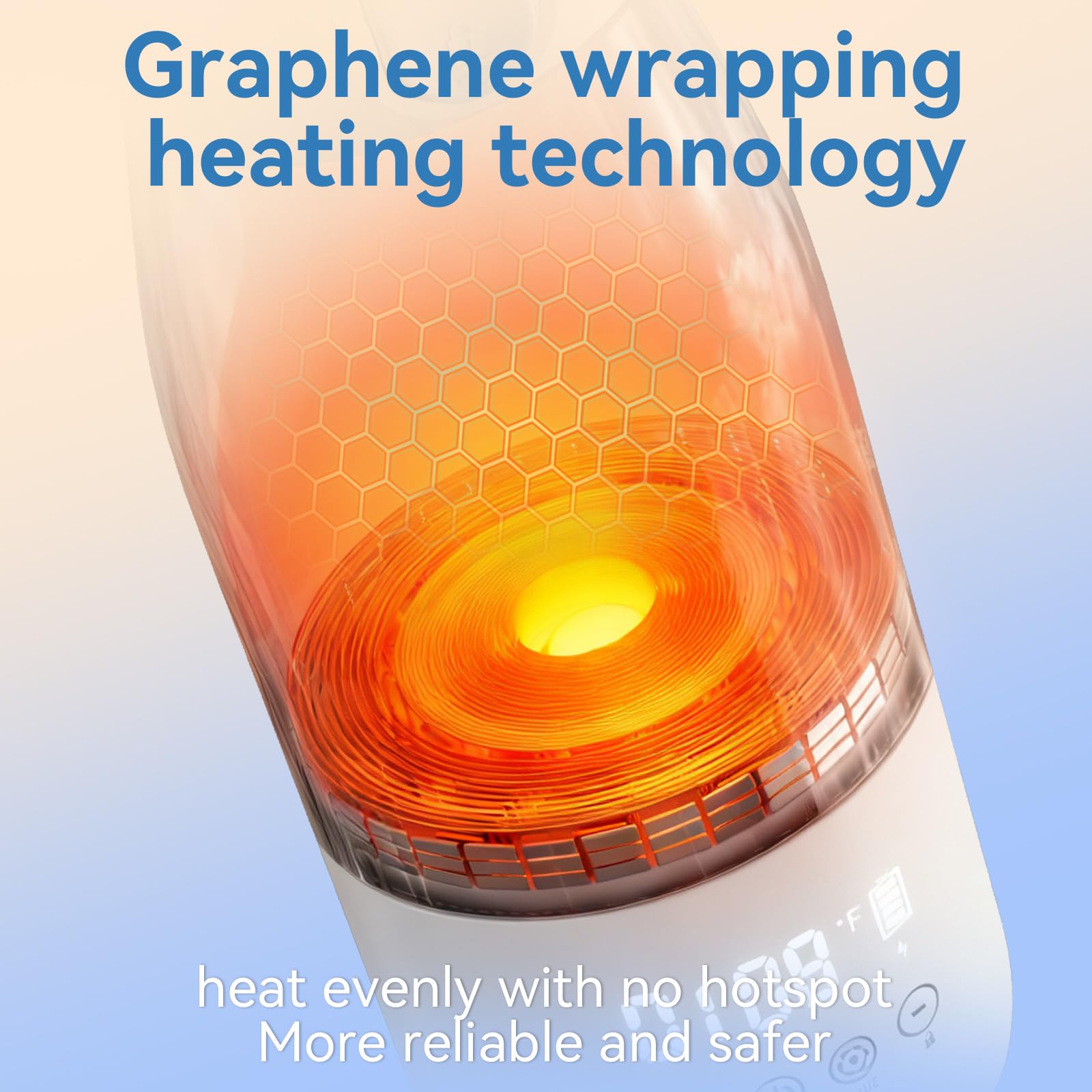 Top view of Homehelp portable warmer showing formula container