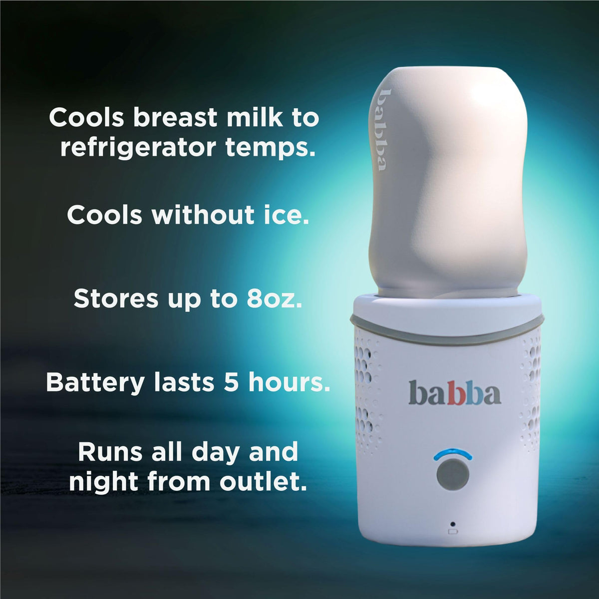 Babba Care smart warming unit isolated on white background