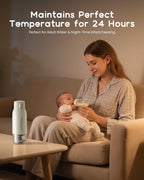 Close up of touch controls on portable bottle warmer
