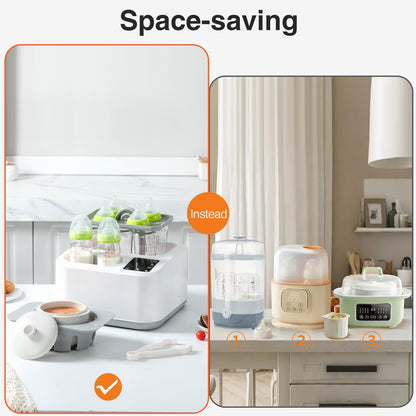 Brbluerise bottle sterilizer and dryer function view