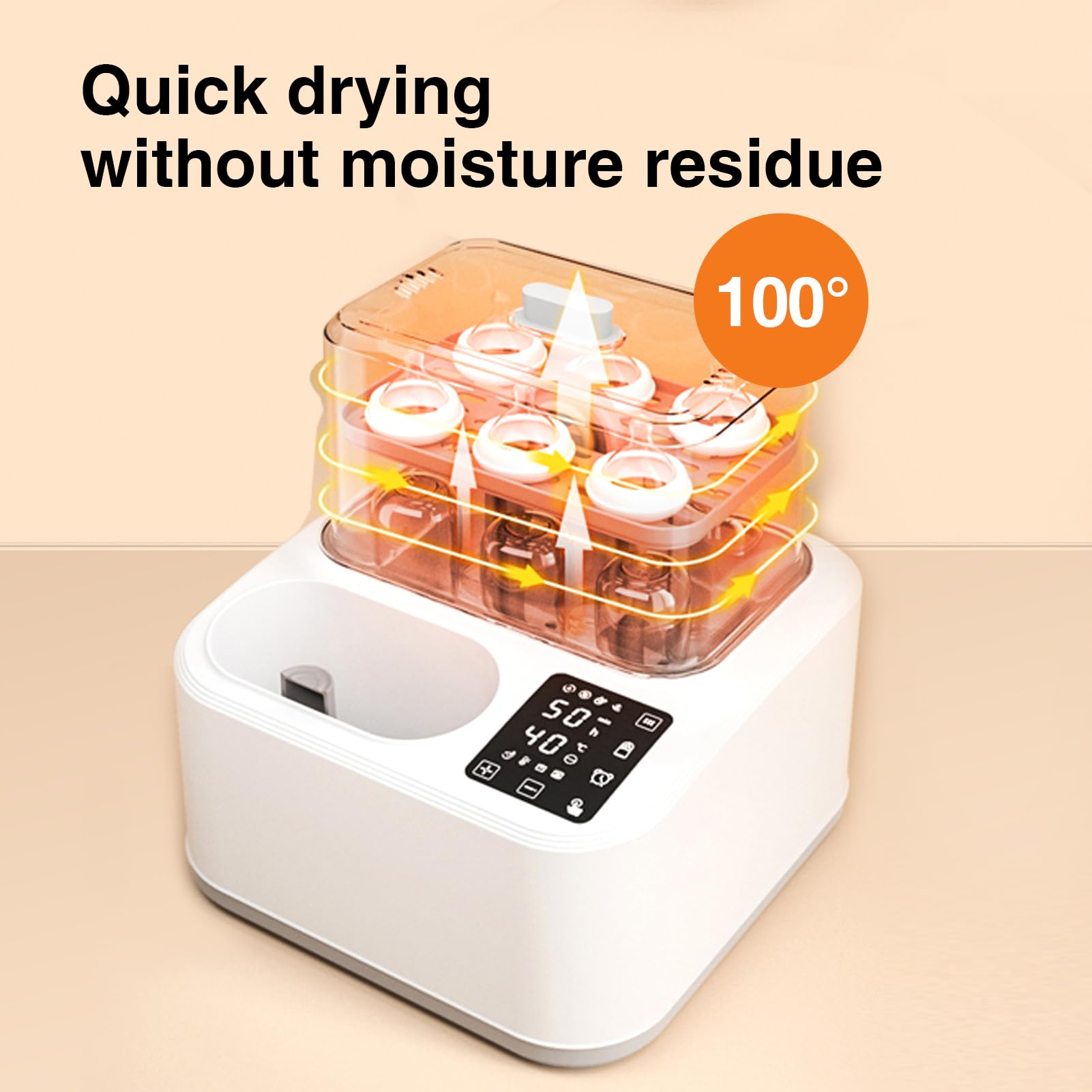 Components of Brbluerise 8-in-1 baby bottle warmer system