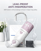 Components of the Comfyer travel bottle warmer for breast milk