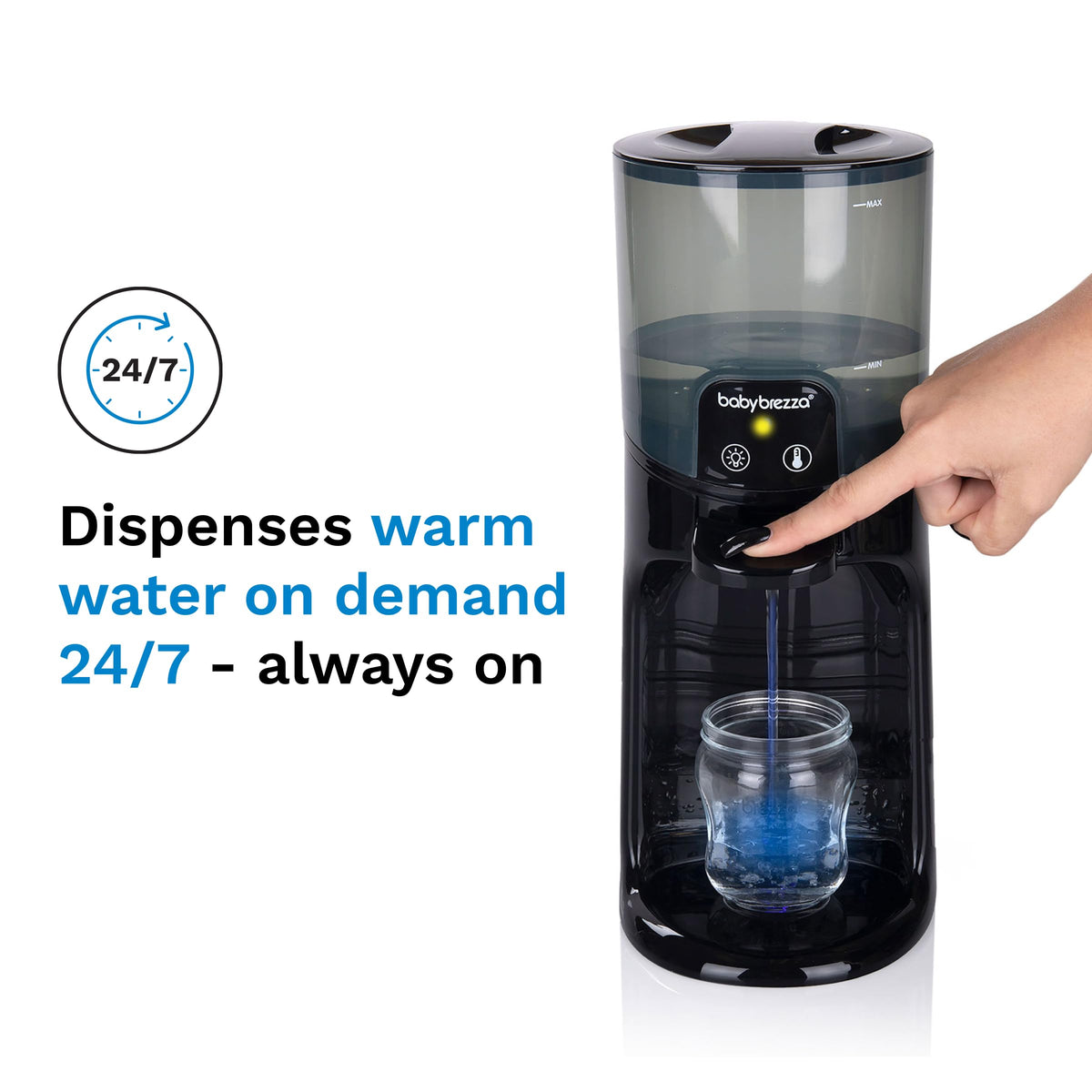 Baby Brezza Instant Warmer Advanced with LED nightlight glowing
