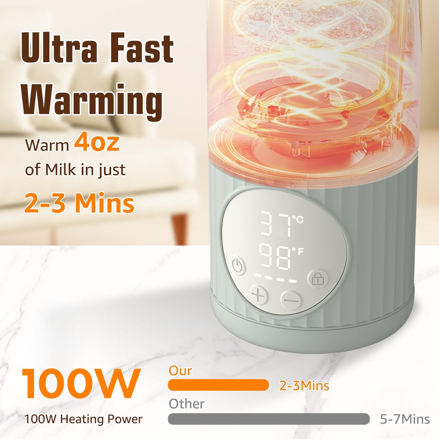 UKEXE baby milk warmer digital temperature display