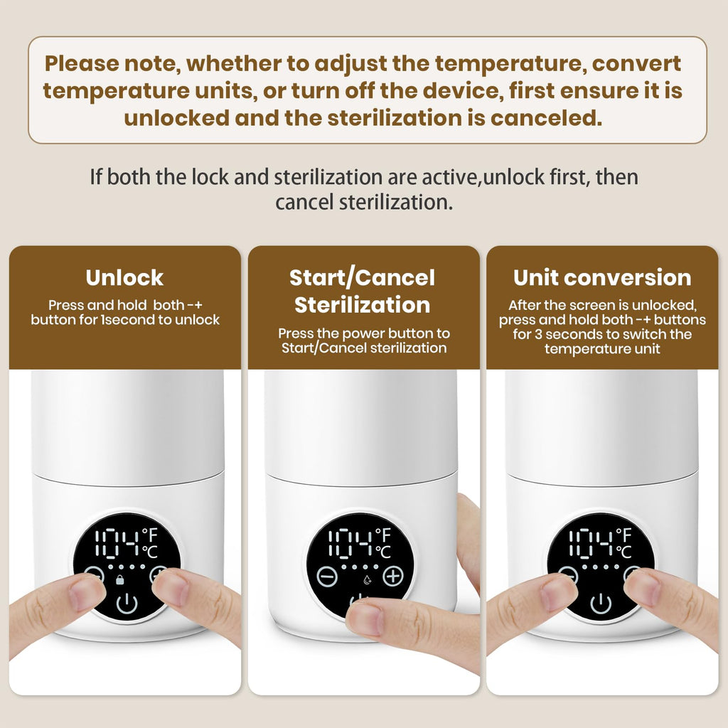 Edenpeer bottle warmer packaging and contents.