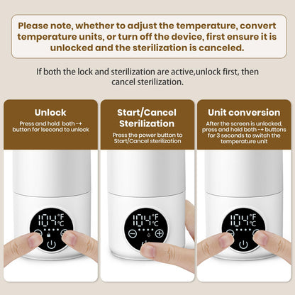 Edenpeer bottle warmer packaging and contents.