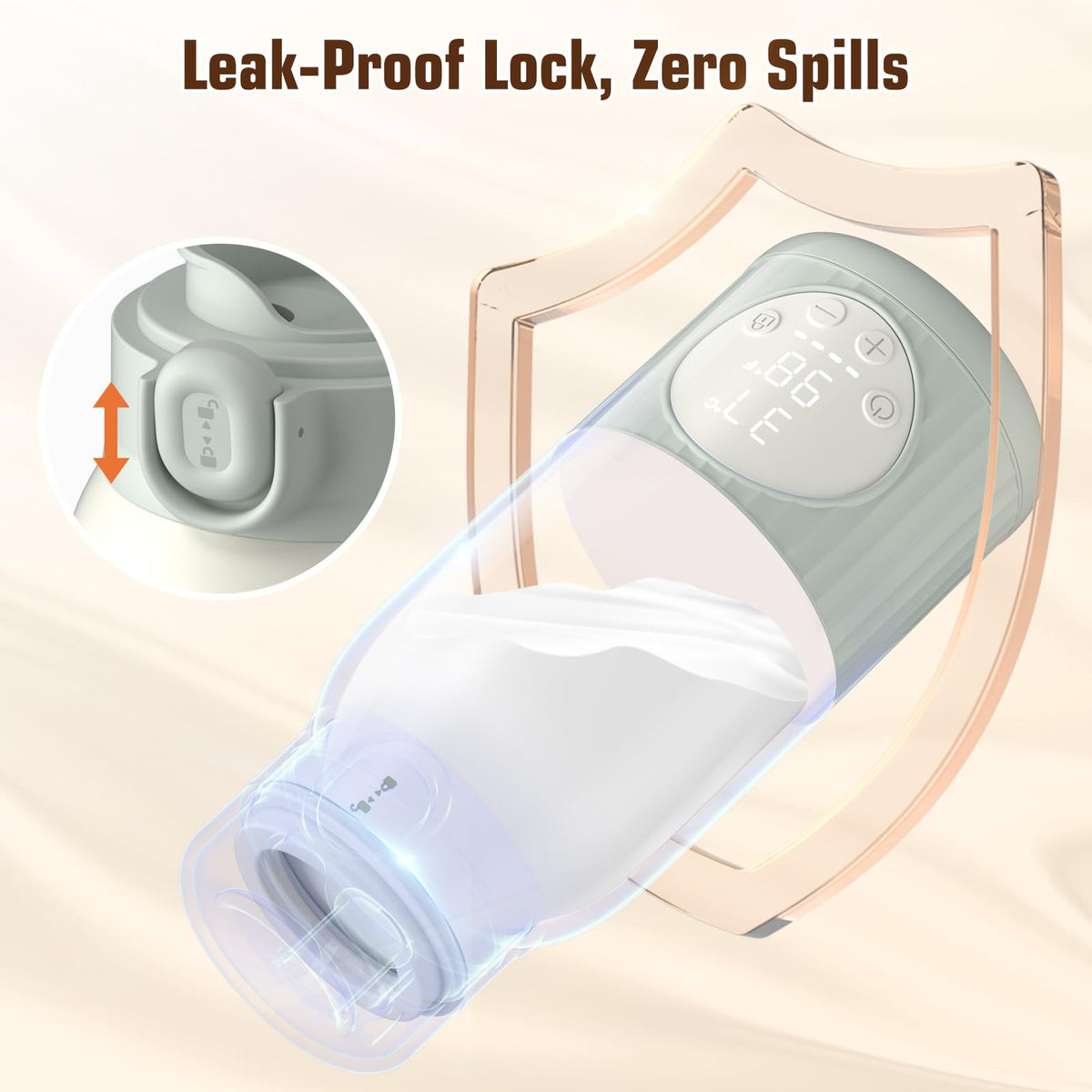 UKEXE bottle warmer leak-proof lid and travel design