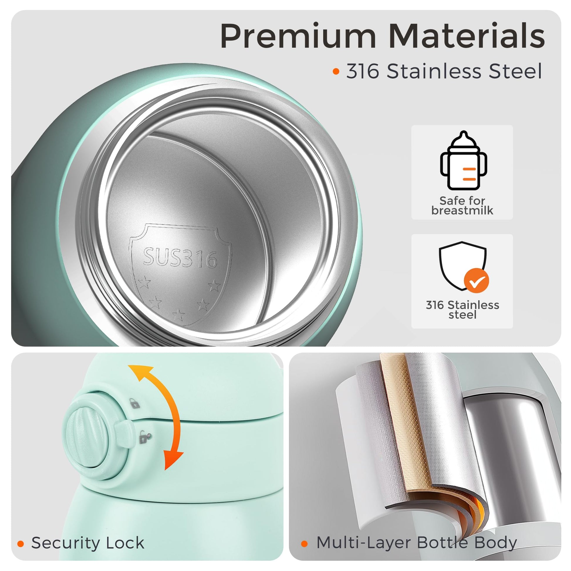 Top view of Momfann portable bottle warmer heating chamber