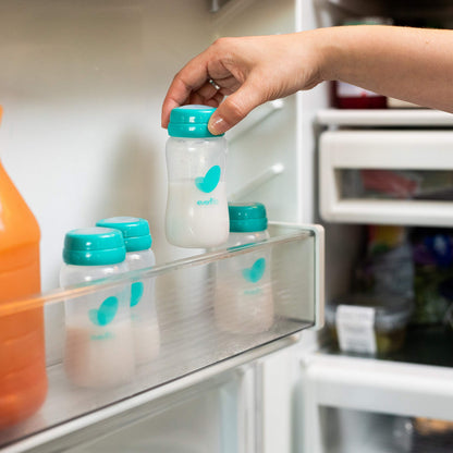 Evenflo collection bottles with silicone sealing discs