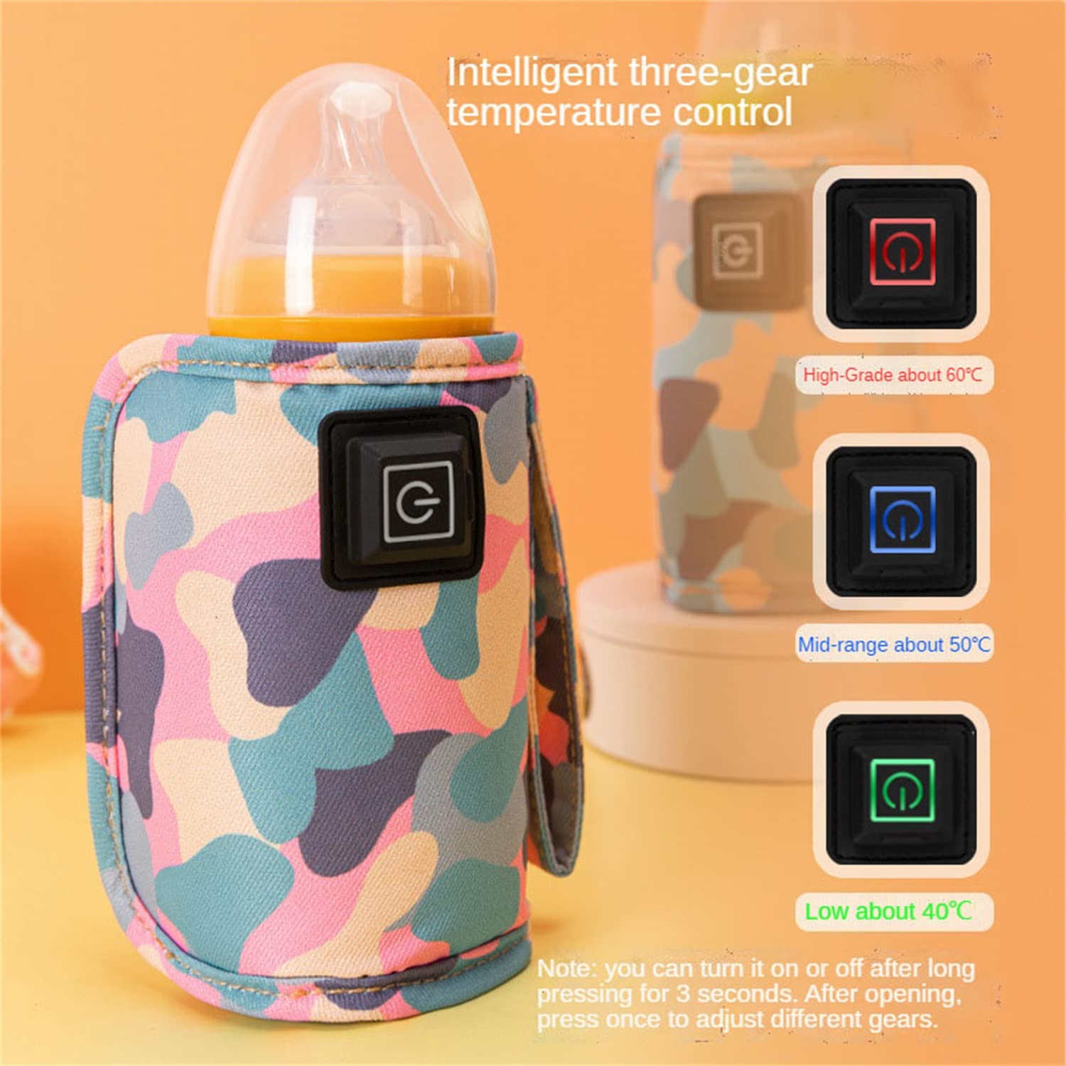 Vdhwter travel bottle warmer attached to a stroller