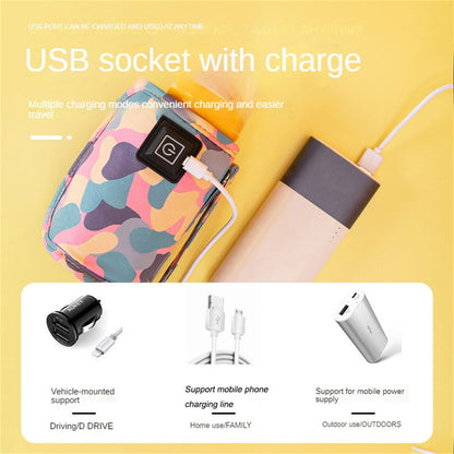 USB cable and temperature control button on Vdhwter milk warmer