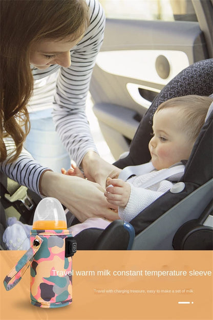 Vdhwter milk warmer bag with a baby bottle inside