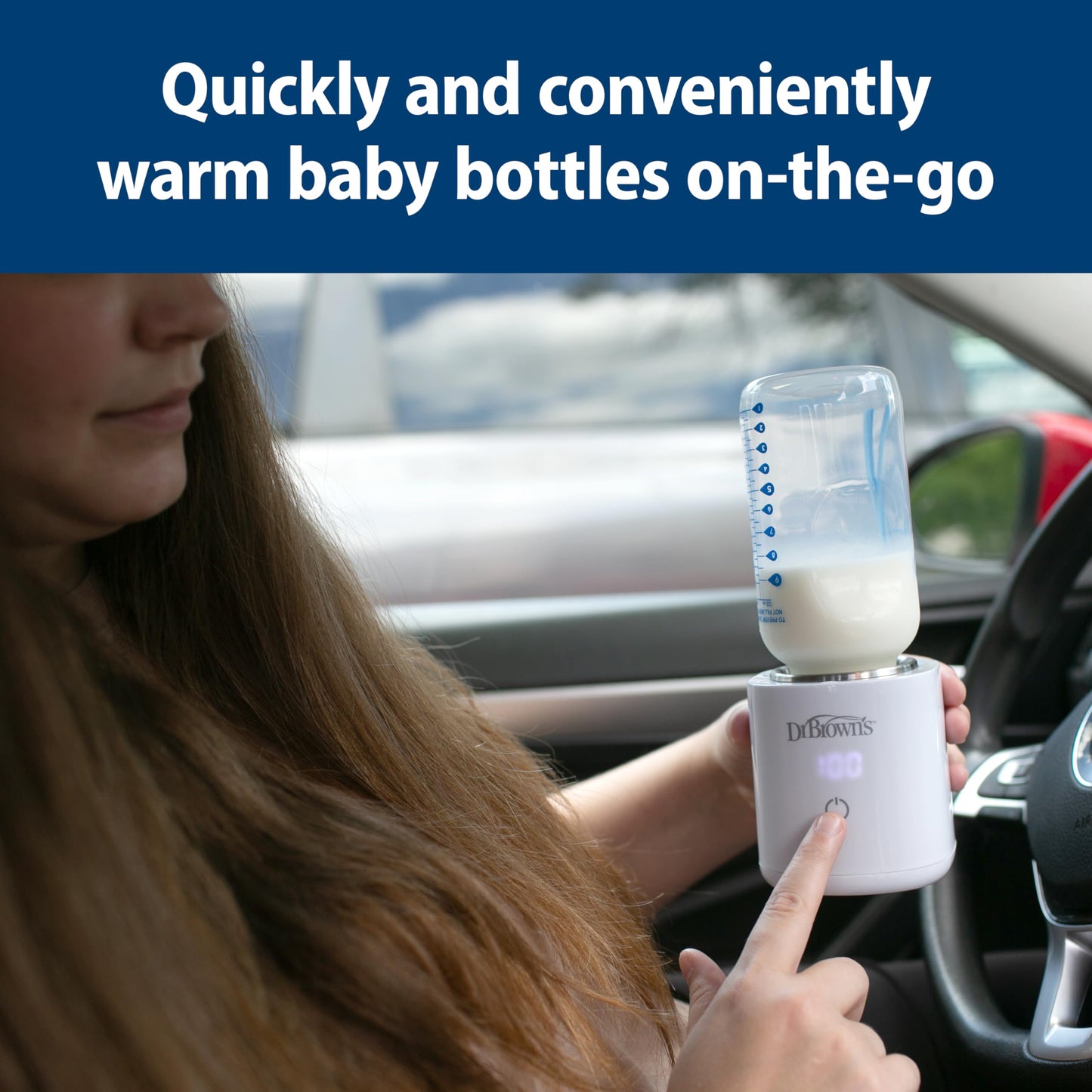 Dr. Brown's travel bottle warmer digital display and settings