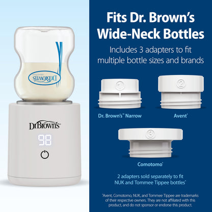 Dr. Brown's cordless baby bottle warmer in diaper bag