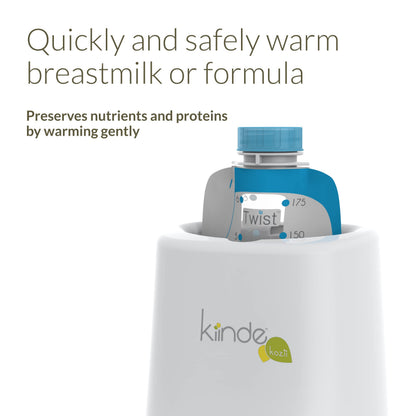 Kiinde Kozii bottle warmer heating a milk storage bag