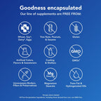 The non GMO and gluten free certifications clearly displayed on the Pure Encapsulations B Complex Plus container