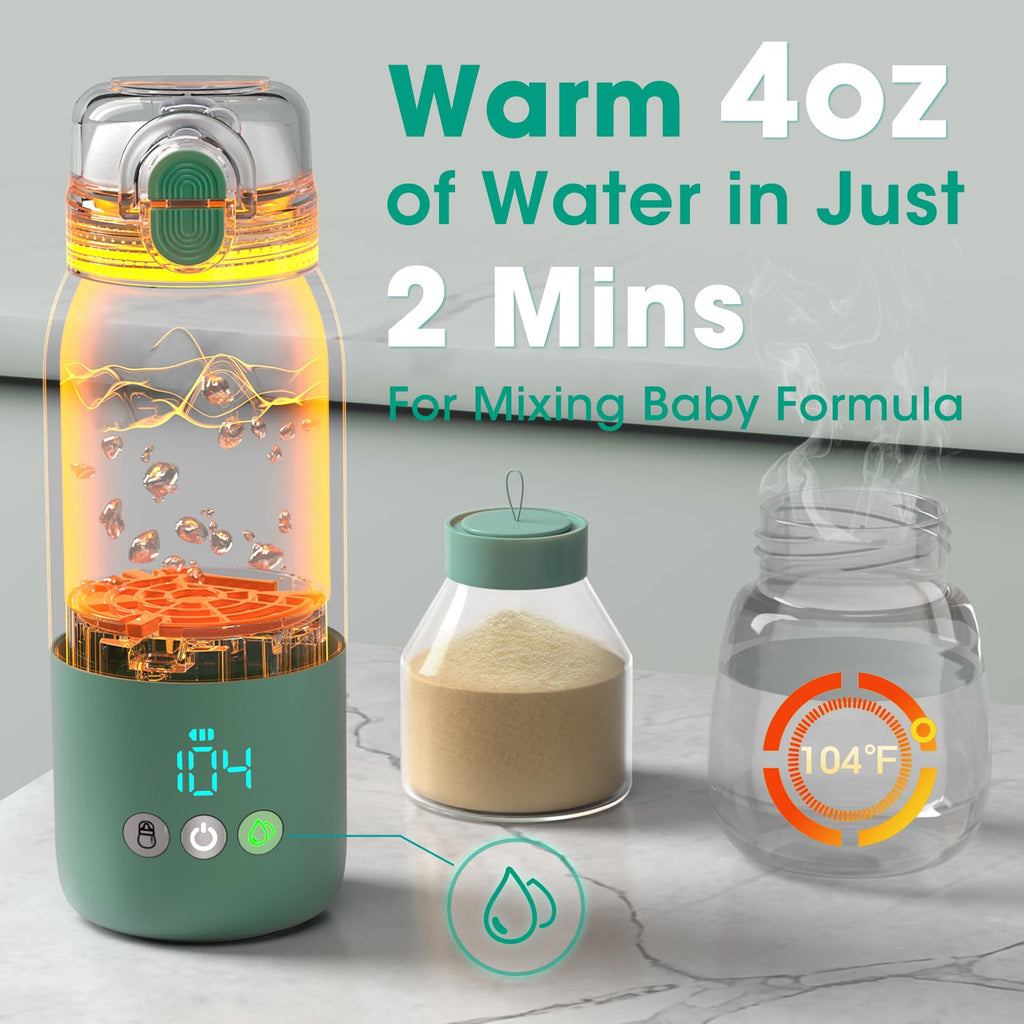 Side profile of portable bottle warmer for travel