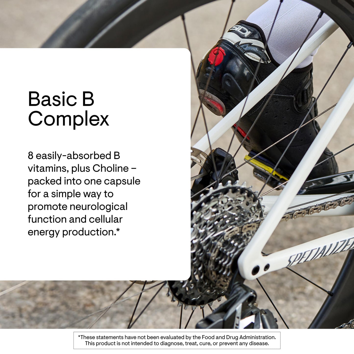 Back label view of Thorne Vitamin B complex with choline detailing the capsule usage and dosage directions.