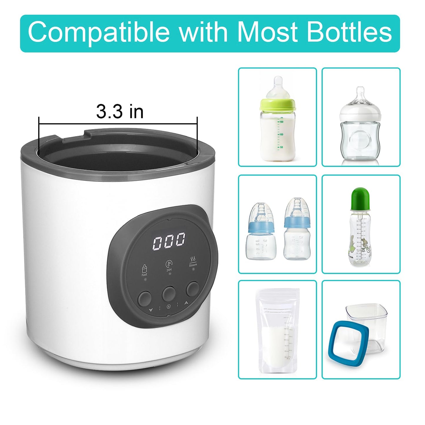 Vaundra bottle warmer heating a baby bottle safely