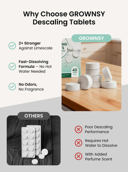 Grownsy descaling tablets for electric bottle warmer