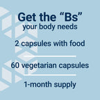 Life Extension BioActive Complete B-Complex packaging showing directions for use and product details