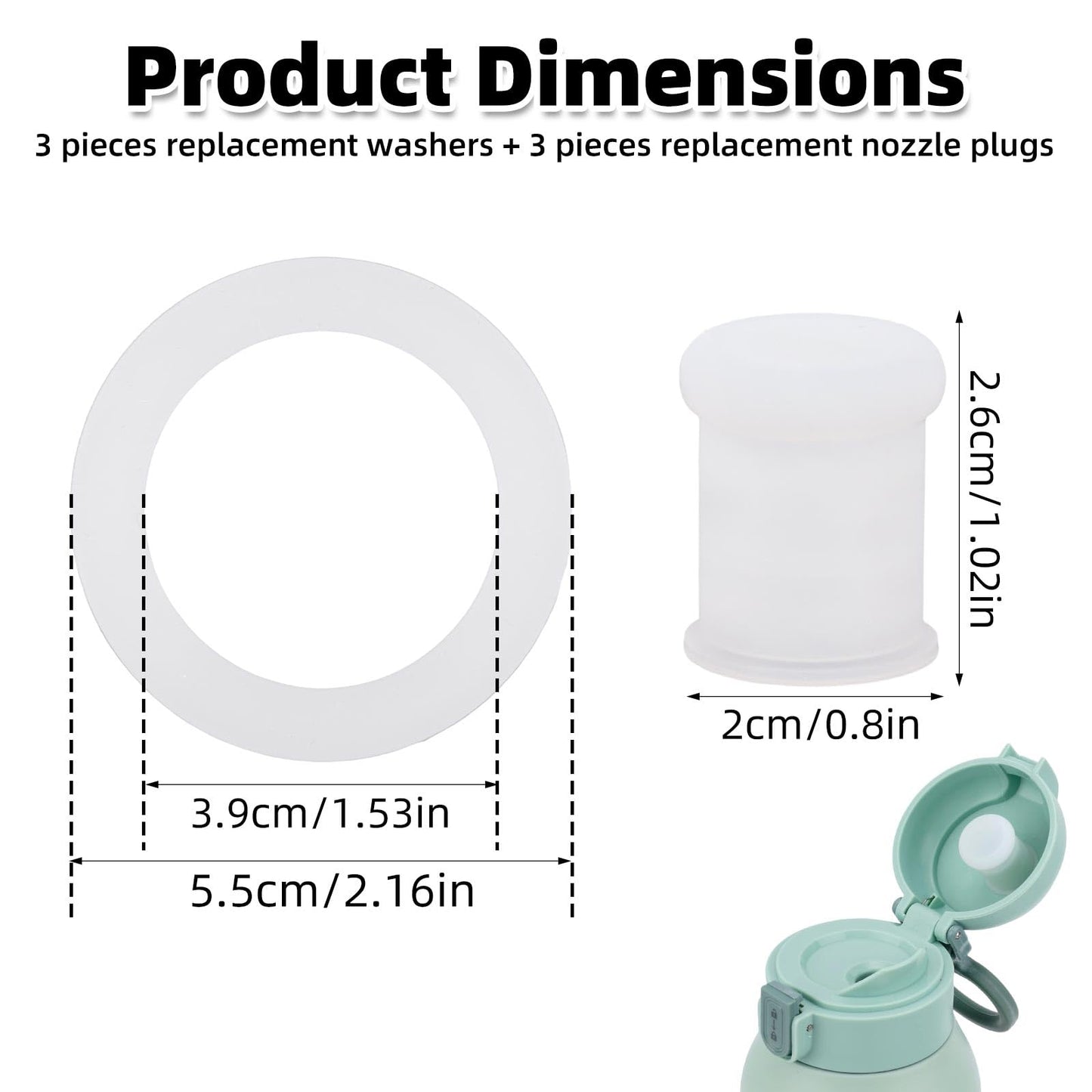 Fukaisu silicone stopper and seal ring replacement kit