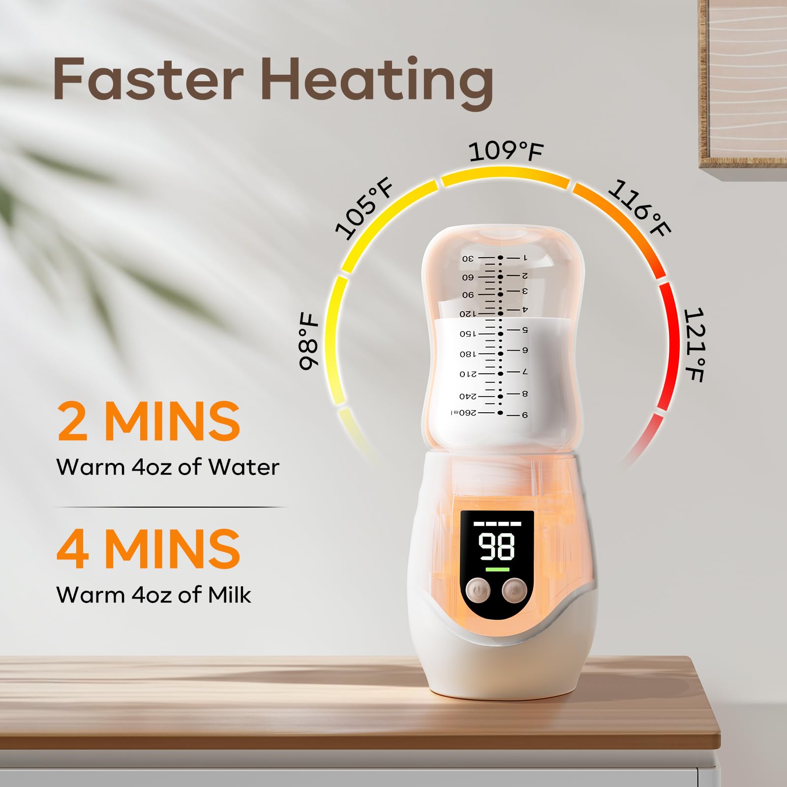 Tohecu bottle warmer digital temperature display screen