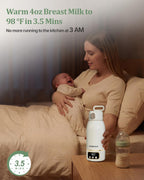 Edenpeer 17 fluid ounce cordless milk warmer for travel