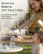 Side profile of Edenpeer baby bottle warmer showing compact design