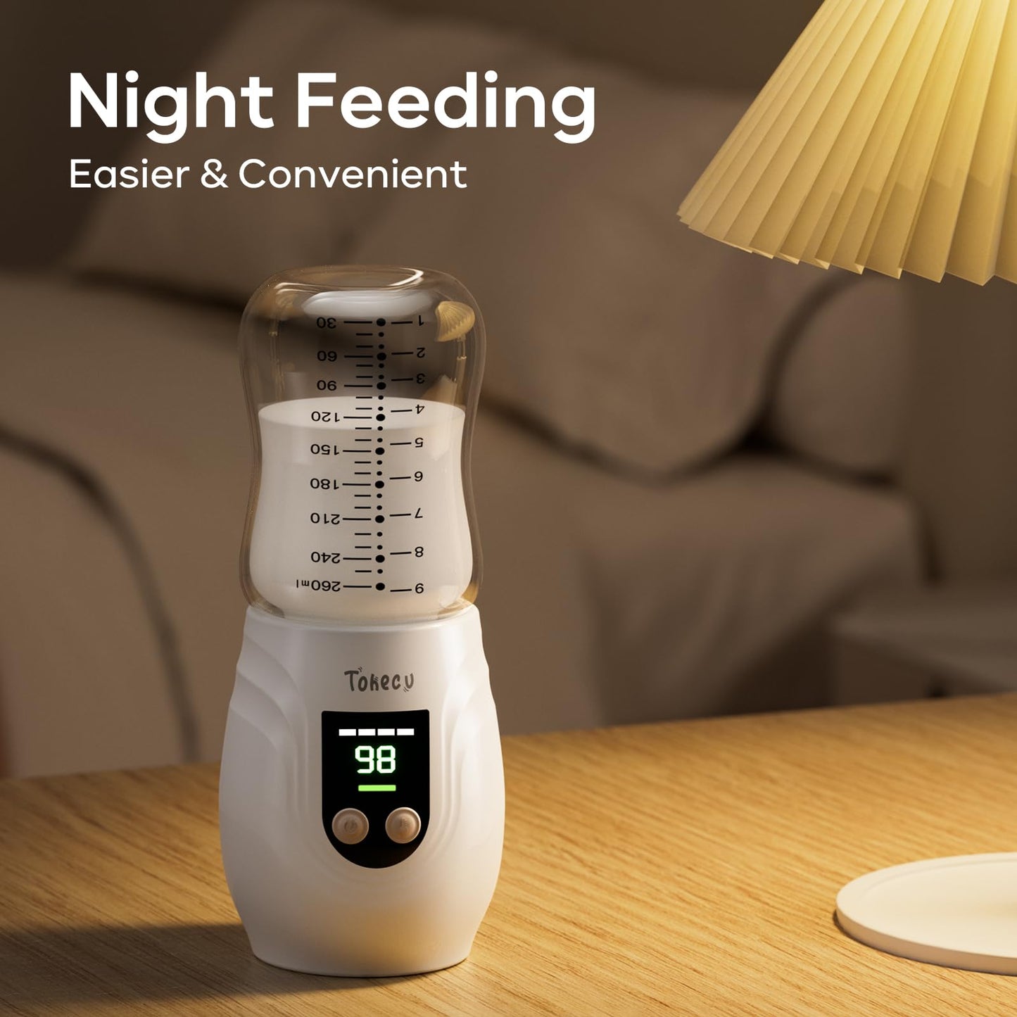 Tohecu bottle warmer with various compatible baby bottle brands