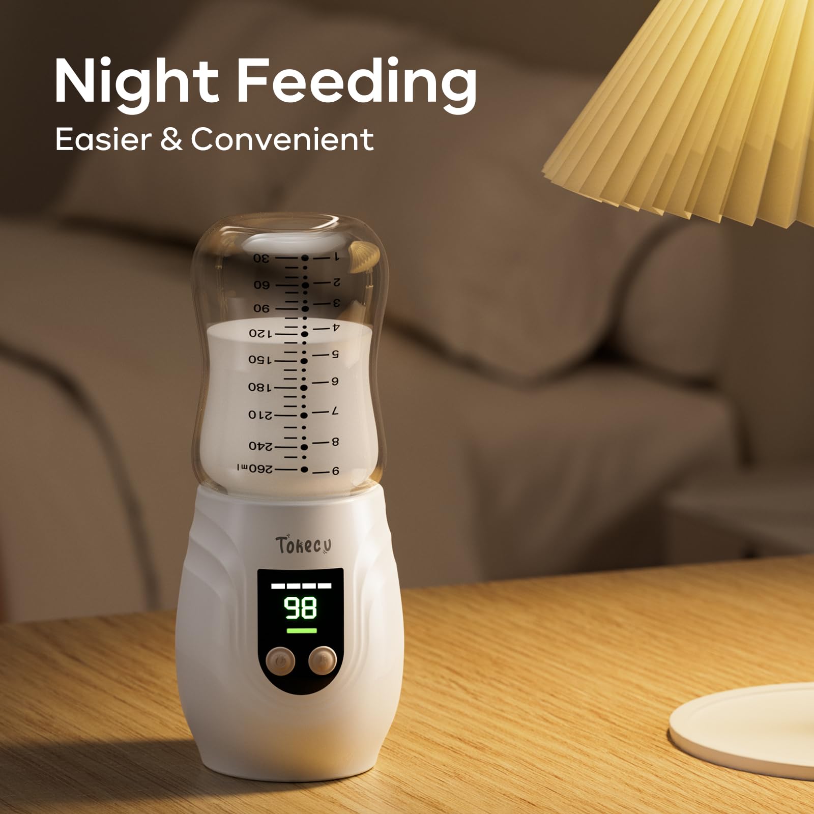 Tohecu bottle warmer with various compatible baby bottle brands