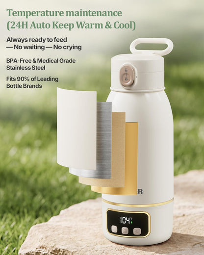 Detailed view of the leakproof lid on Edenpeer bottle warmer