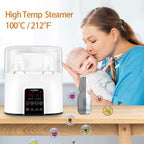 Side profile of Nubite bottle warmer with LCD temperature control