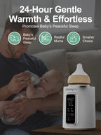 Momyeasy bottle warmer unit in a modern kitchen nursery setting.
