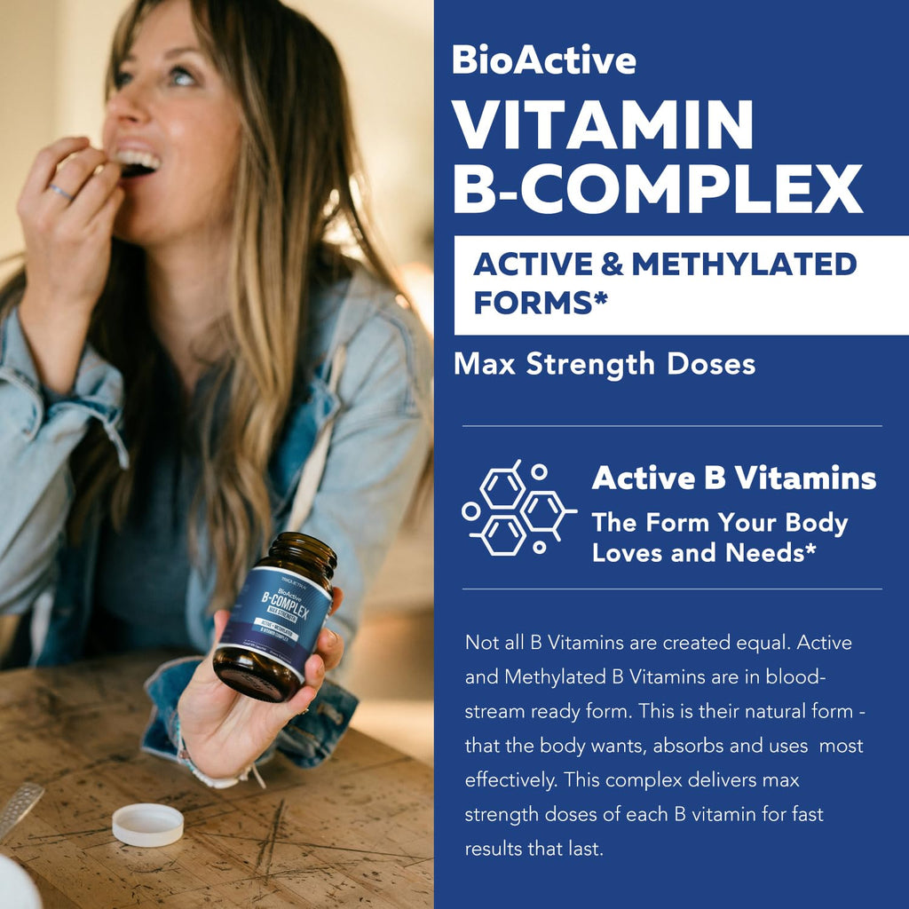 Triquetra Health Methylated B Complex supplement bottles showing supplement facts