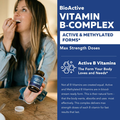 Triquetra Health Methylated B Complex supplement bottles showing supplement facts