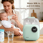 Felizbebe double bottle warmer with two bottles inside unit