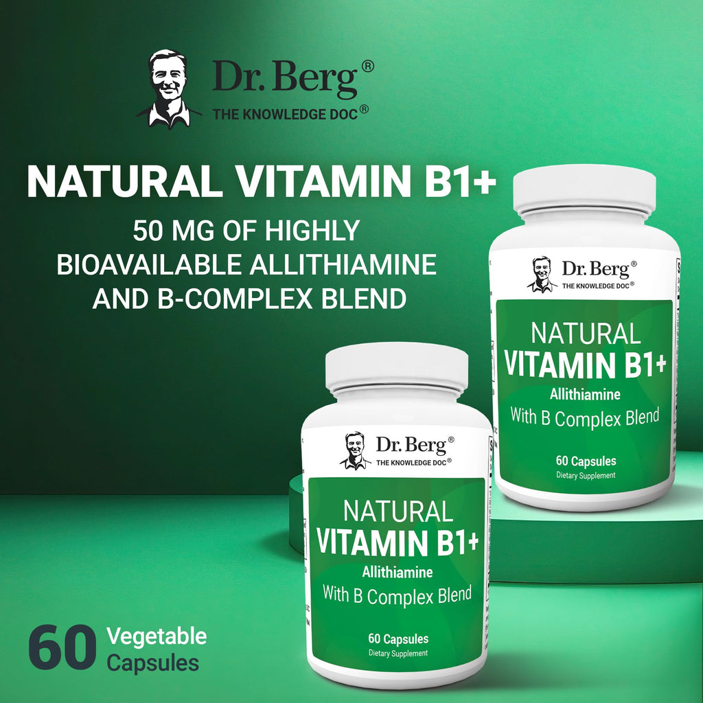 Authentic USA imported Dr. Berg B complex supplement bottle showing gluten free and non GMO certifications