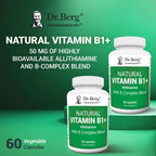 Authentic USA imported Dr. Berg B complex supplement bottle showing gluten free and non GMO certifications