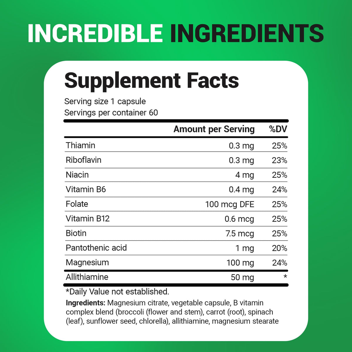 A single bottle of Dr. Berg Vitamin B Complex premium health supplement for men and women