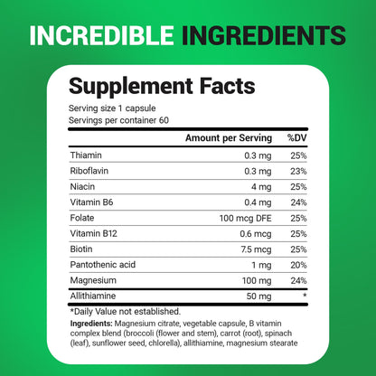 A single bottle of Dr. Berg Vitamin B Complex premium health supplement for men and women