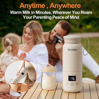 Veroline portable milk warmer digital display detail