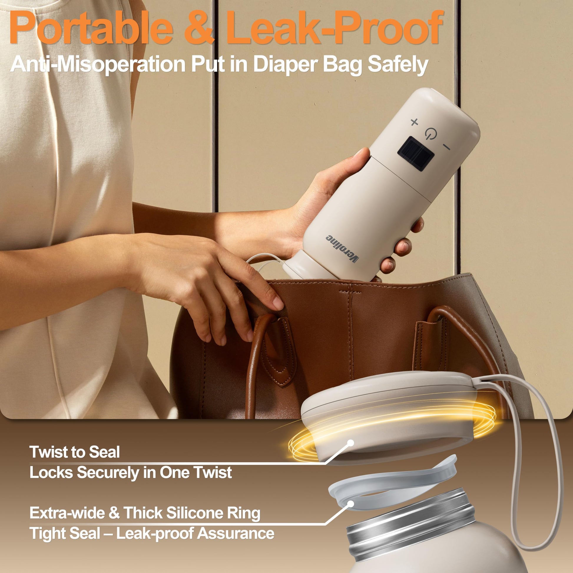 Veroline baby bottle warmer temperature control interface