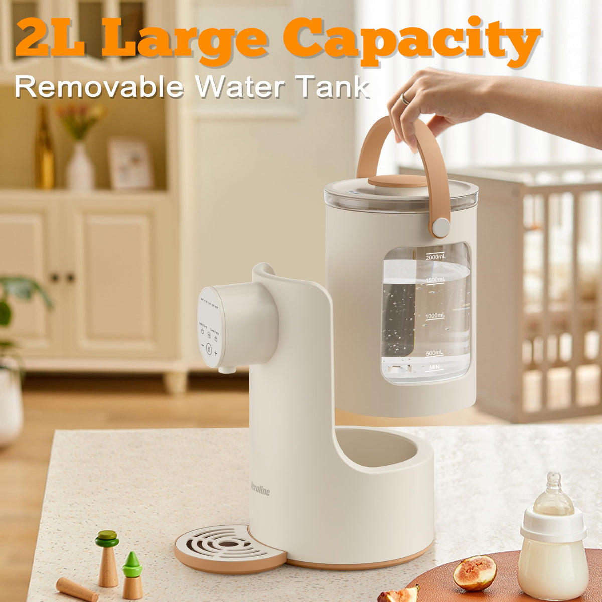 Veroline baby bottle warmer with night light feature