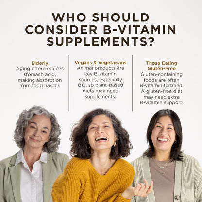 Solgar Vitamin B 100 veggie capsules vegan gluten free health supplement.