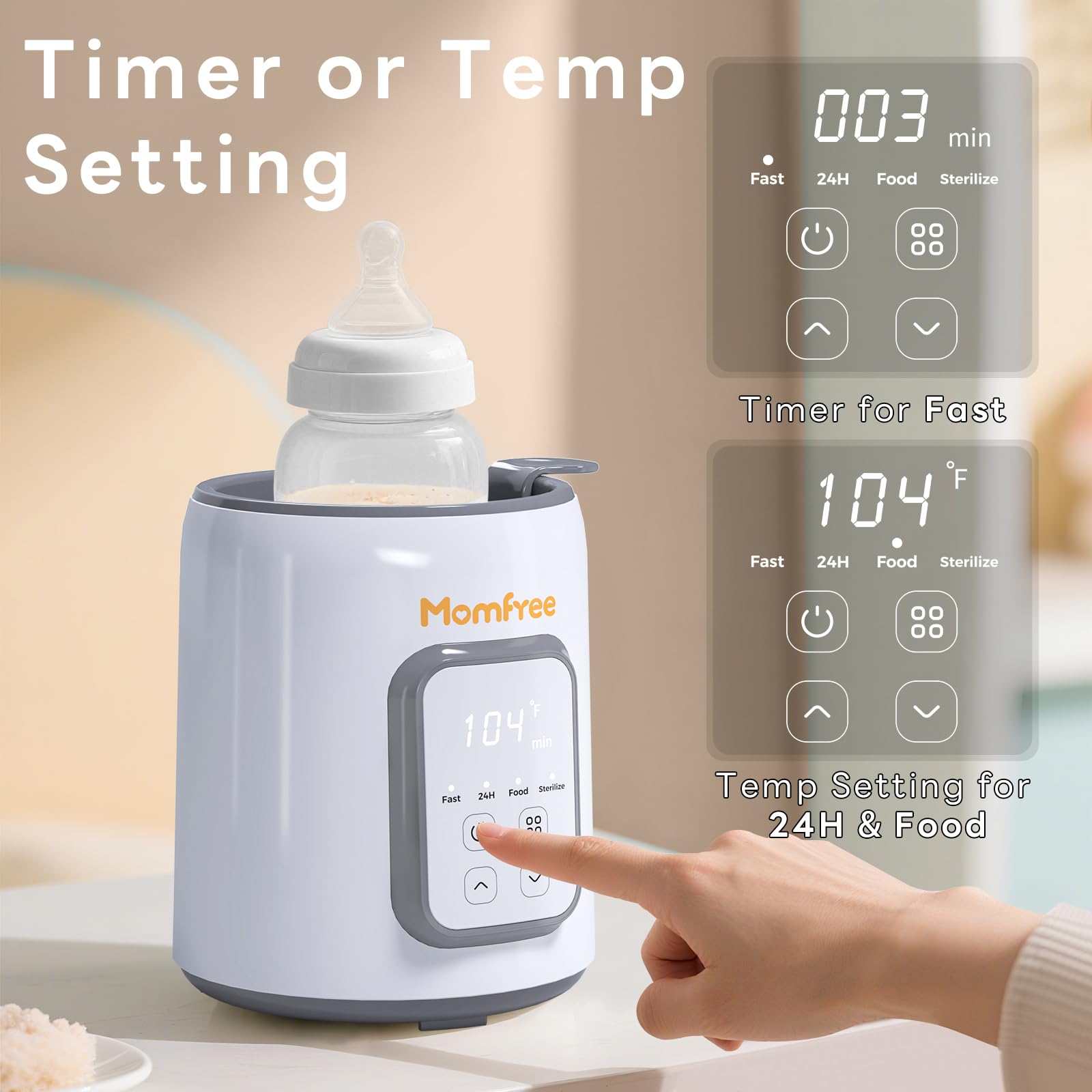 Momfree bottle warmer packaging box for USA imported item