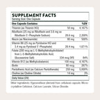 Thorne active vitamin B formula for stress management supplement label