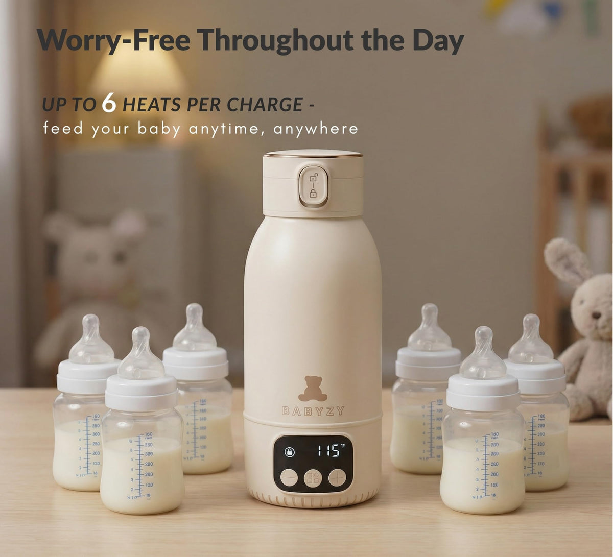 Core Babyze portable warmer with baby feeding accessories