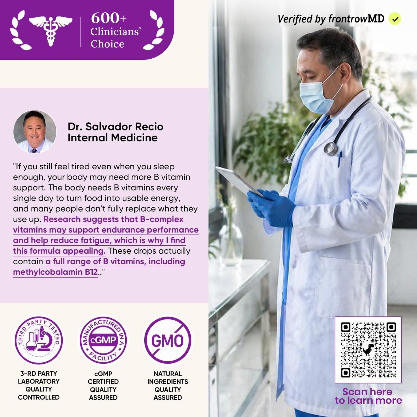 Dropper dispensing a clear shot of the fast absorbing methylated B12 liquid supplement.